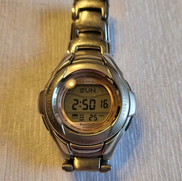 Casio Accessories - CASIO Baby G Digital Watch 2-Tone Silver/Rose Gold | #1865 MSG-110 | Unique